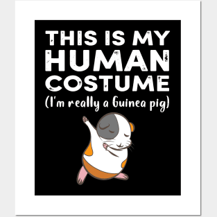 This My Human Costume I’m Really Guinea Pig Halloween (30) Posters and Art